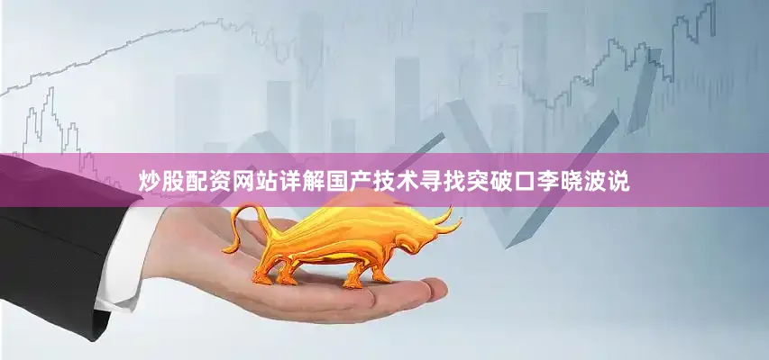 炒股配资网站详解国产技术寻找突破口李晓波说